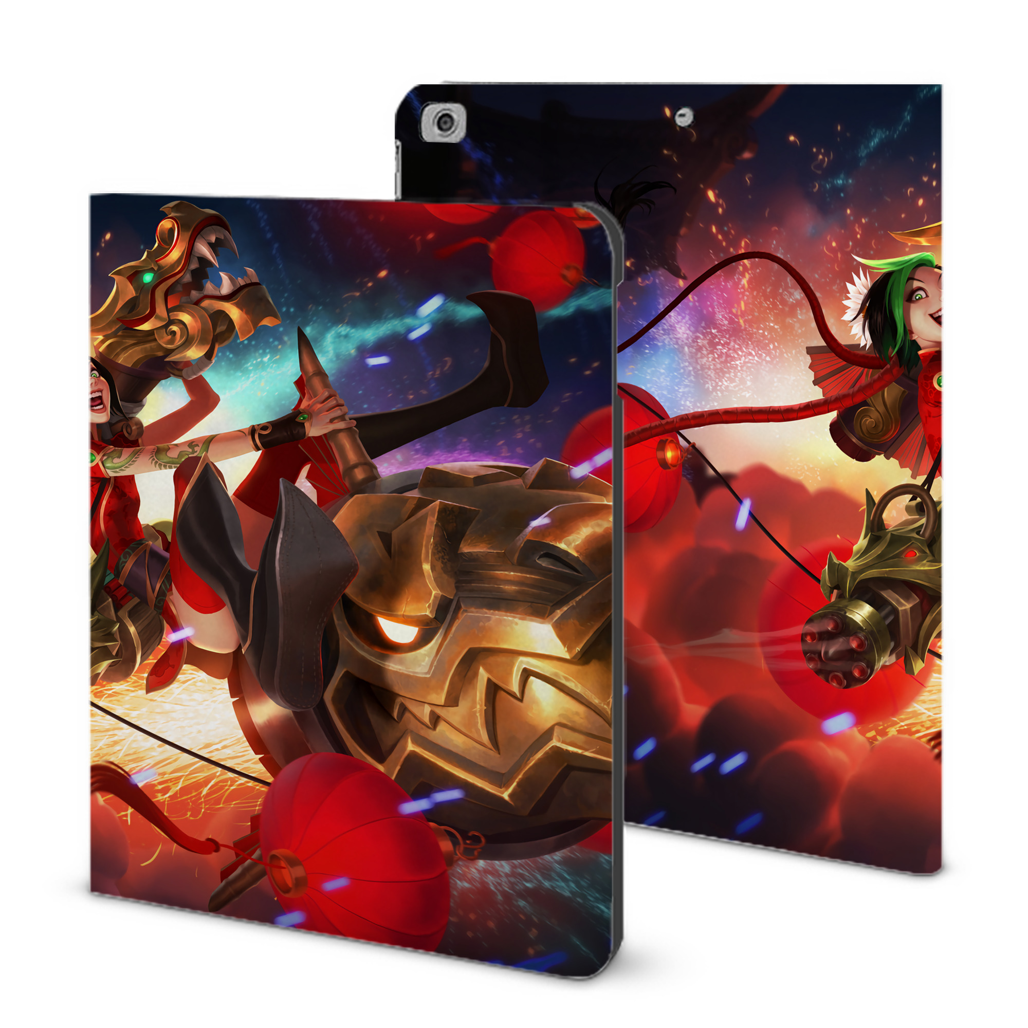 （画像用） リーグ・オブ・レジェンド League of Legends LOL IPad ケース ブック型 PUレザー TPU 耐衝撃 軽量 薄型 ペン収納なし 全面保護 IPad 各モデル対応